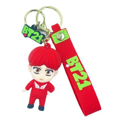 BTS 3d Silicone with Lanyard Metal Key Chain (Jhope)