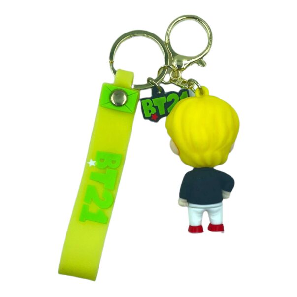 BTS 3d Silicone with Lanyard Metal Key Chain (Jimin)