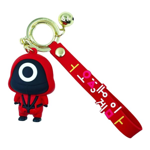 3d Silicone with Lanyard Metal Key Chain