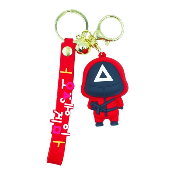 3d Silicone with Lanyard Metal Key Chain