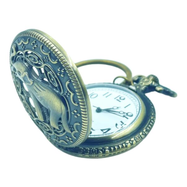 Pocket Watch with Metallic Key Chain