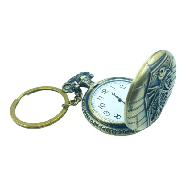 Pocket Watch with Metallic Key Chain