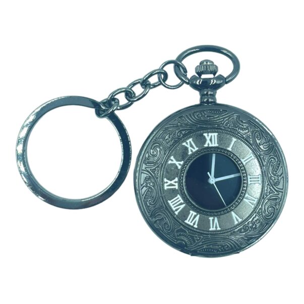 Pocket Watch with Metallic Key Chain