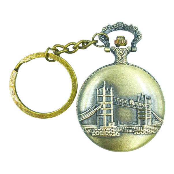 Pocket Watch with Metallic Key Chain