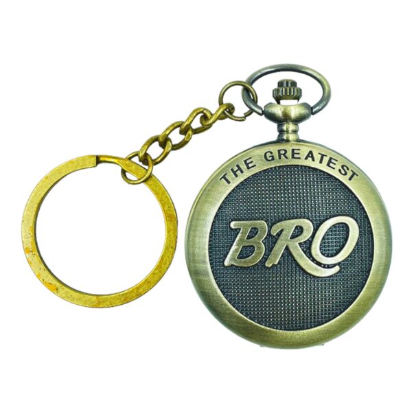 Pocket Watch with Metallic Key Chain