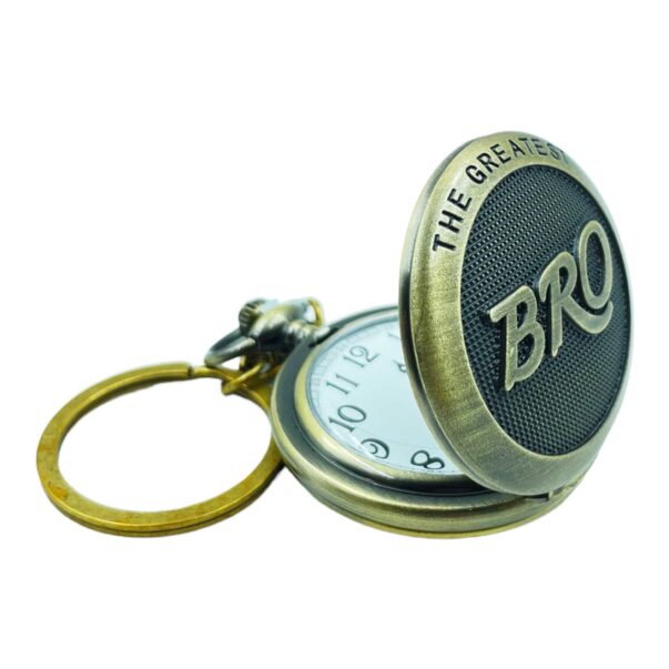 Pocket Watch with Metallic Key Chain