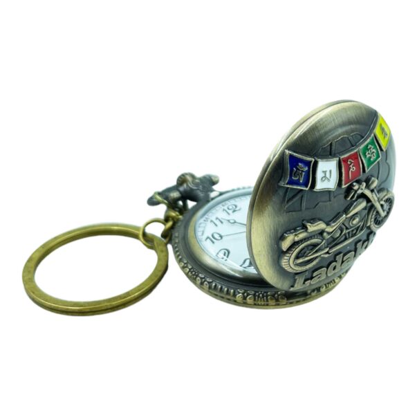 Pocket Watch with Metallic Key Chain