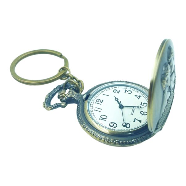 Pocket Watch with Metallic Key Chain