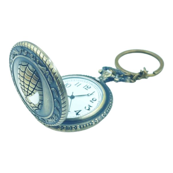 Pocket Watch with Metallic Key Chain