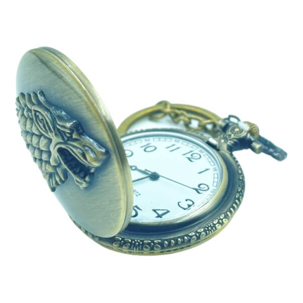 Pocket Watch with Metallic Key Chain