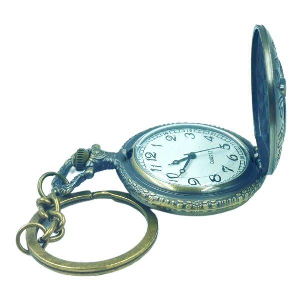 Pocket Watch with Metallic Key Chain