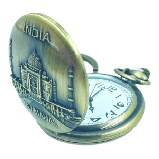 Pocket Watch with Metallic Key Chain