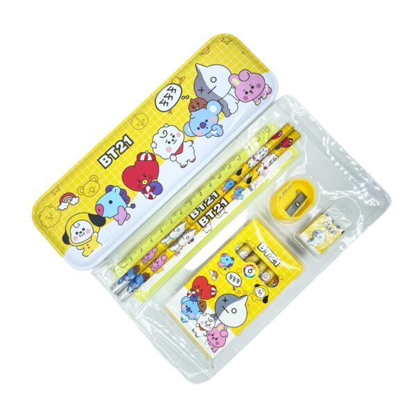 Stationery Kit || Pencil Box, 4 Pencil, Handgrip, Eraser & Sharpener