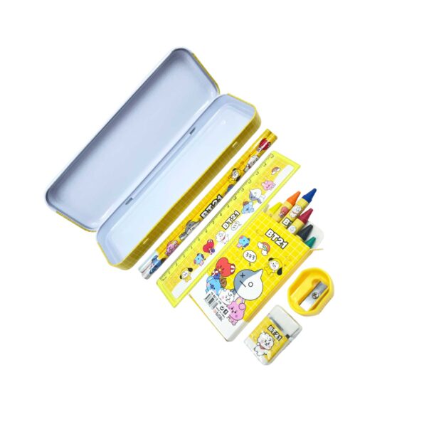 Stationery Kit || Pencil Box, 4 Pencil, Handgrip, Eraser & Sharpener