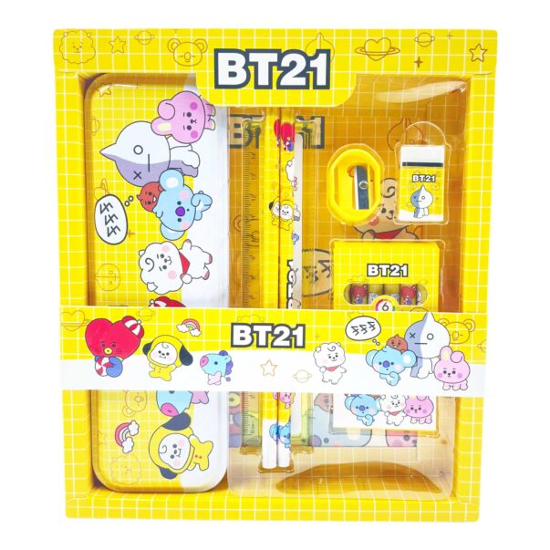 Stationery Kit || Pencil Box, 4 Pencil, Handgrip, Eraser & Sharpener