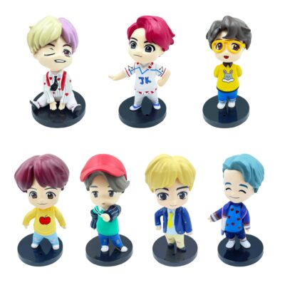 BTS Action Figures Set for Office Desk & Study Table