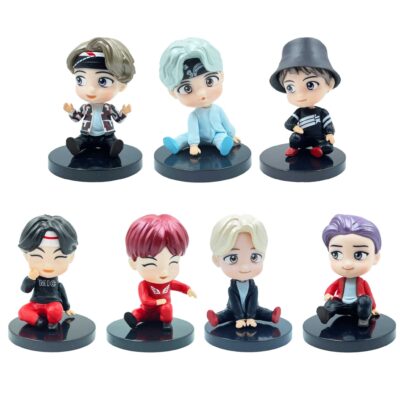 BTS Action Figures Set for Office Desk & Study Table