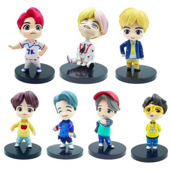 BTS Action Figures Set for Office Desk & Study Table