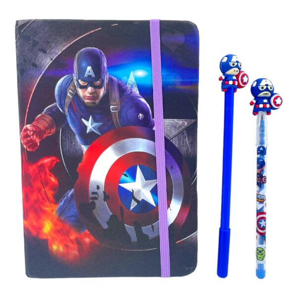 Captain America A5 Ribbon Diary with assorted 1 Pen and Pencil