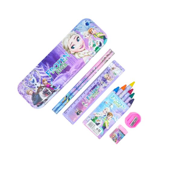 Stationery Kit || Pencil Box, 4 Pencil, Handgrip, Eraser & Sharpener