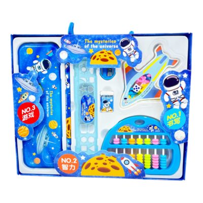 Stationery Kit || Pencil Box, Ruler, Eraser, Sharpener with Ludo and Toy Abacus