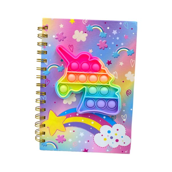 Spiral Diary with Butterfly Pop it toy and assorted Pen