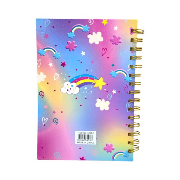 Unicorn A6 Hardbound Diary (Blue) with assorted Gel Pen