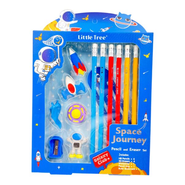 Stationery Kit || 6 Pencil + 4 Eraser, 1 Scale, 1 Sharpener & 1 Handgrip