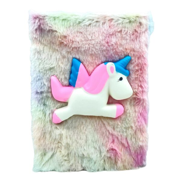 Unicorn Fur Diary with Plush toy