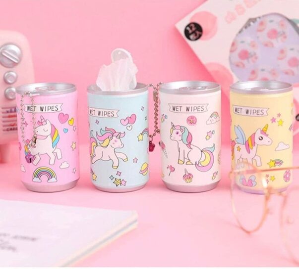 Unicorn Tin Portable Wet Wipes Tissue