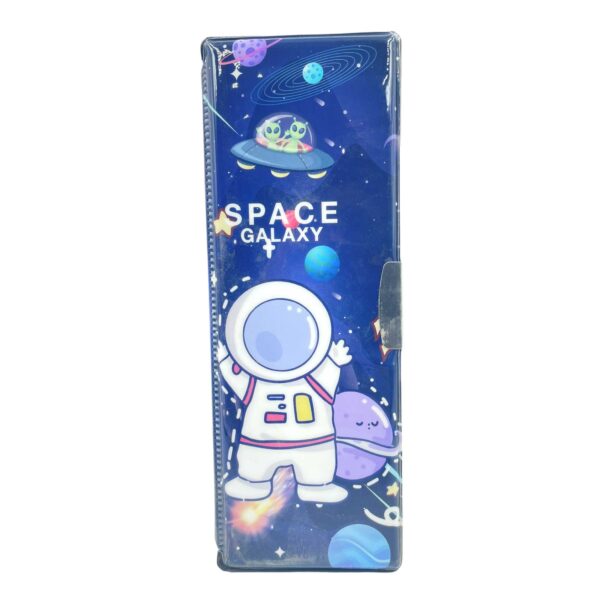 Astronaut Pencil Box Built-in 2 Sharpeners with Magnet Lock