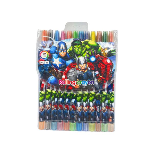 Avengers Rolling 12 Colourful Sticks Crayons