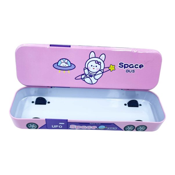 Bus Shape dual layer Metal Pencil Box