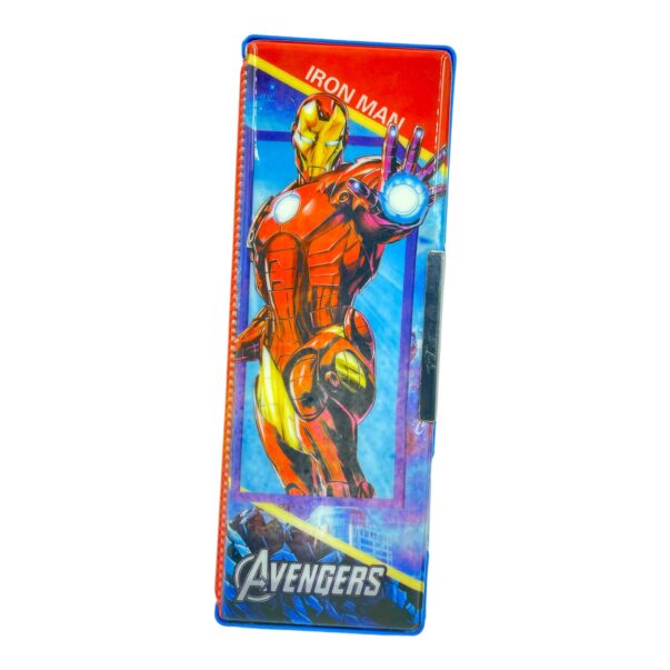 Avengers Pencil Box Built-in 2 Sharpeners with Magnet Lock