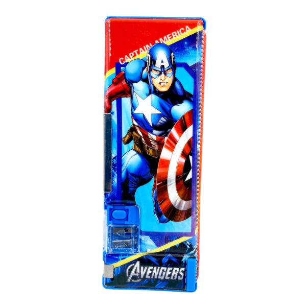 Avengers Pencil Box Built-in 2 Sharpeners with Magnet Lock