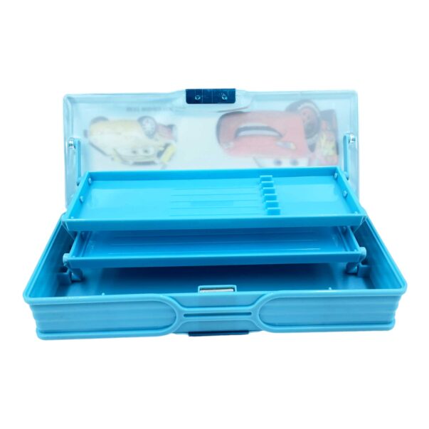 Car Pencil Box included Board Marker & Sharpener with Magnet Lock