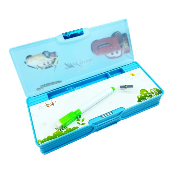 Frozen Pencil Box included Board Marker & Sharpener with Magnet Lock