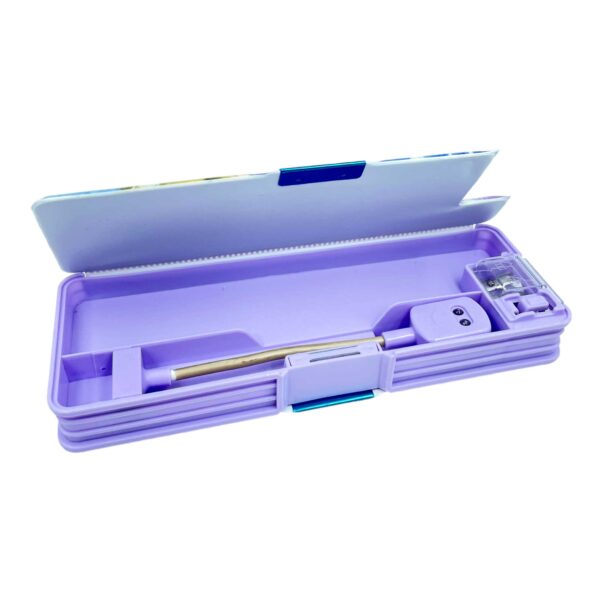 Frozen LED Pencil Box Built-in 2 Sharpeners with Magnet Lock