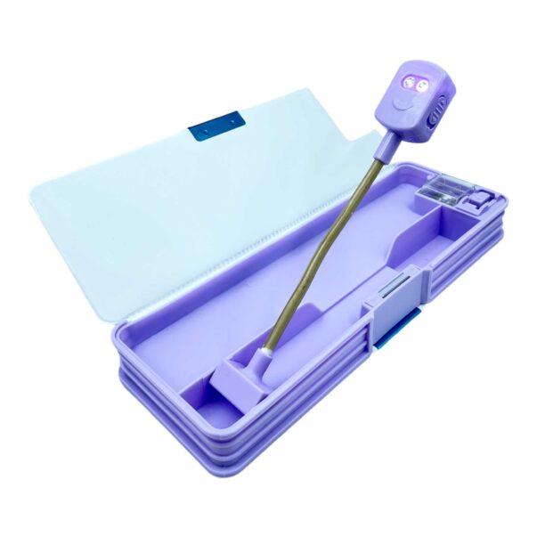 Frozen LED Pencil Box Built-in 2 Sharpeners with Magnet Lock