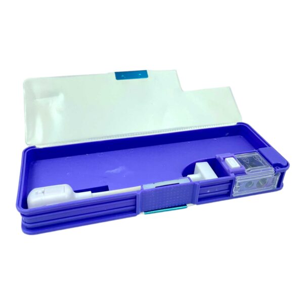 Frozen LED Pencil Box Built-in 2 Sharpeners with Magnet Lock