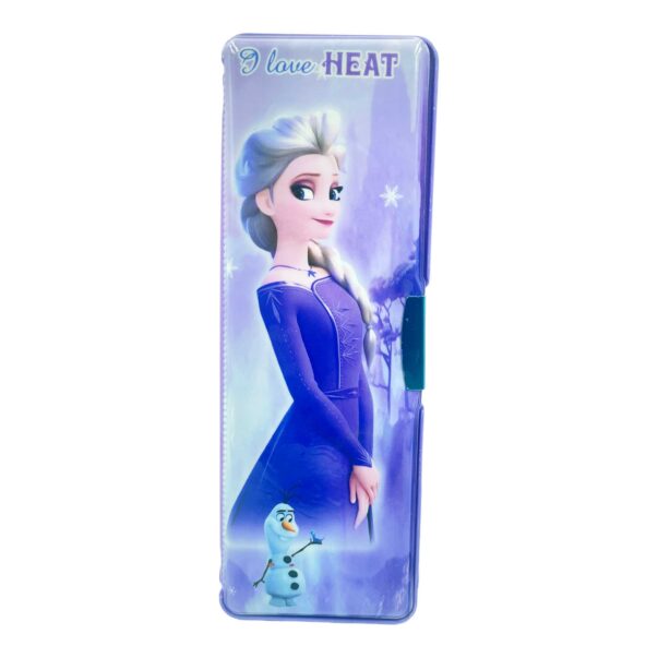 Frozen LED Pencil Box Built-in 2 Sharpeners with Magnet Lock