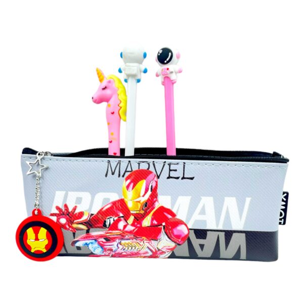 Pencil Pouch with Avenger keychain tag for Kids