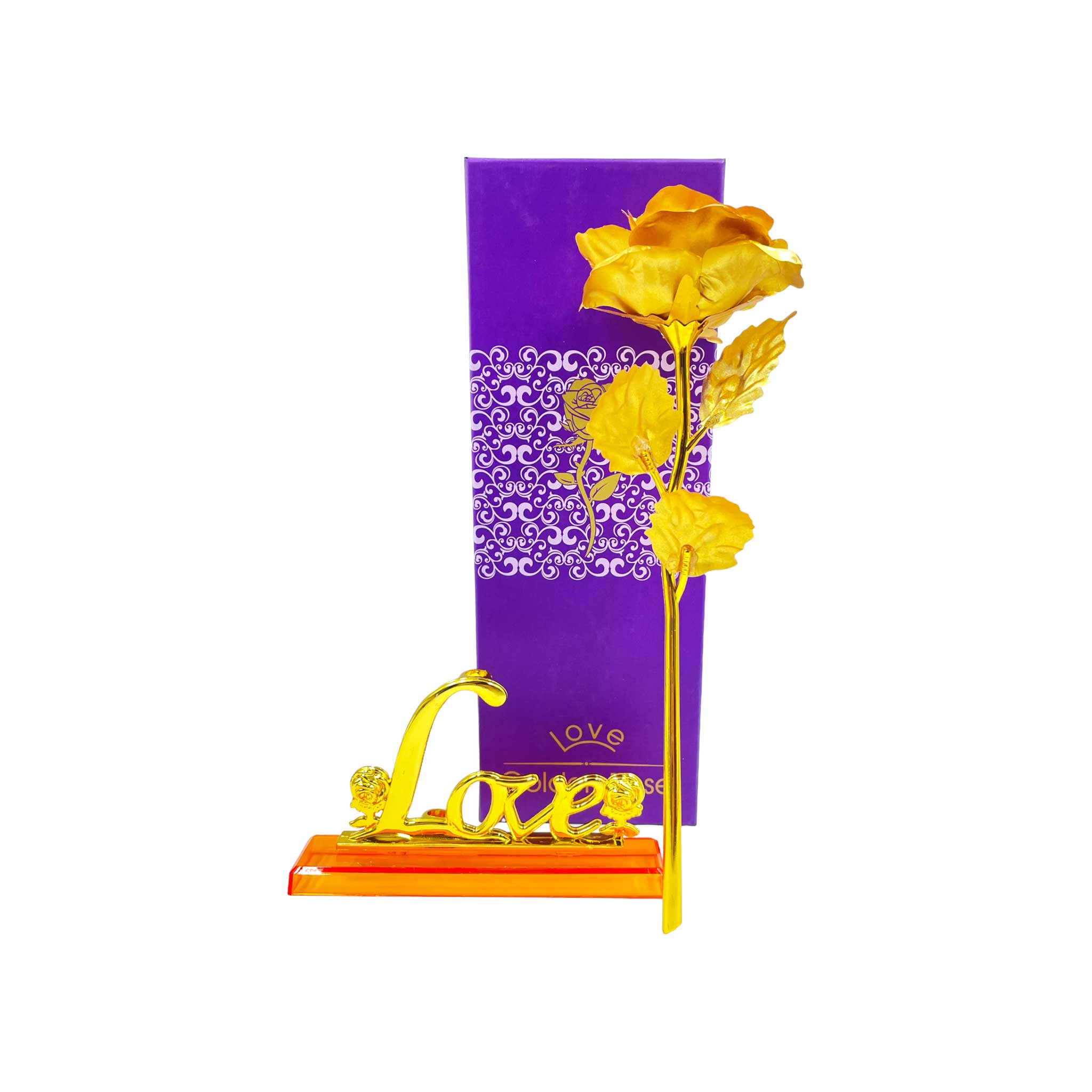 Artificial Flower 24k Rose Single Gold Foil Rose Gold plated - Temu