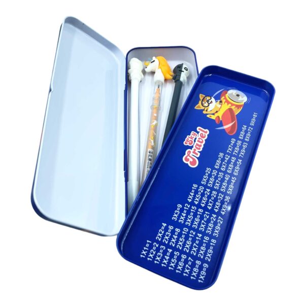 Double layer Metal Pencil Box Case