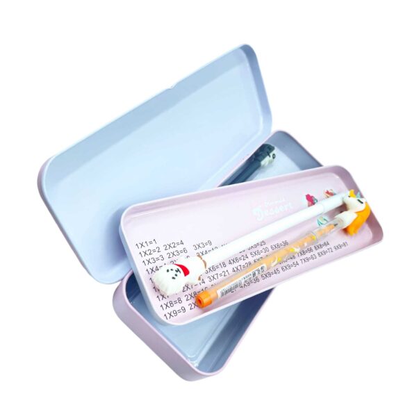 Double layer Metal Pencil Box Case