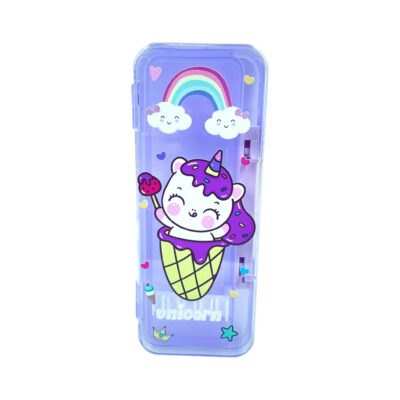 Unicorn Pencil Box password protected with dual Compartments