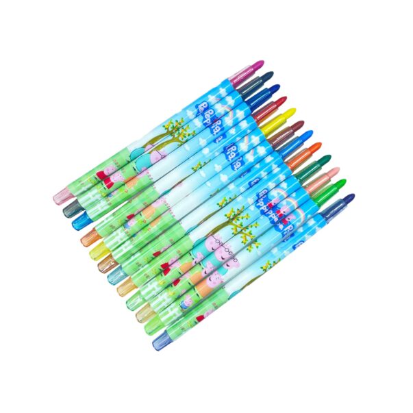 Peppa Rolling 12 Colourful Sticks Crayons