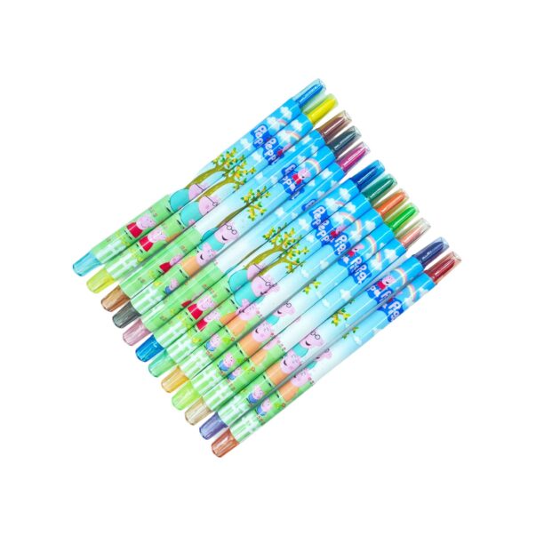 Peppa Rolling 12 Colourful Sticks Crayons