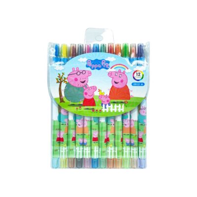 Peppa Rolling 12 Colourful Sticks Crayons