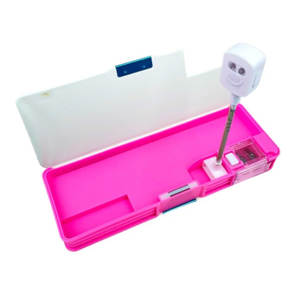 Princess LED Pencil Box Built-in 2 Sharpeners with Magnet Lock